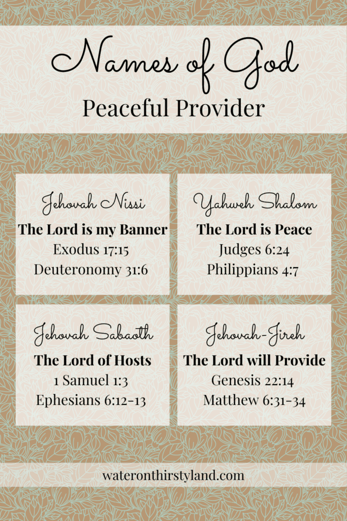 Names of God Peaceful Provider