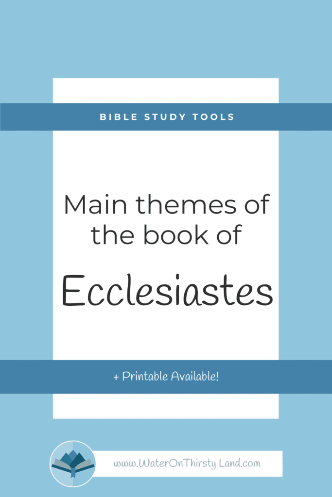 Ecclesiastes Overview Pin