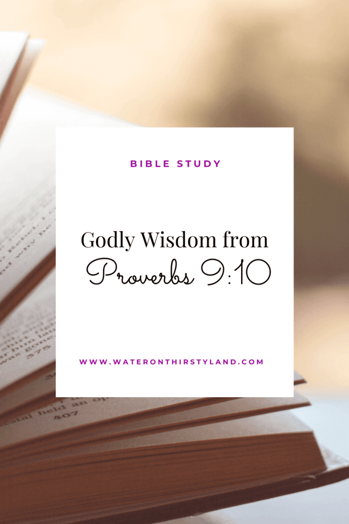 Godly wisdom from Proverbs 9_10