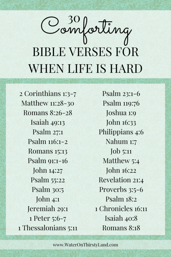 30 Bible verses for comfort