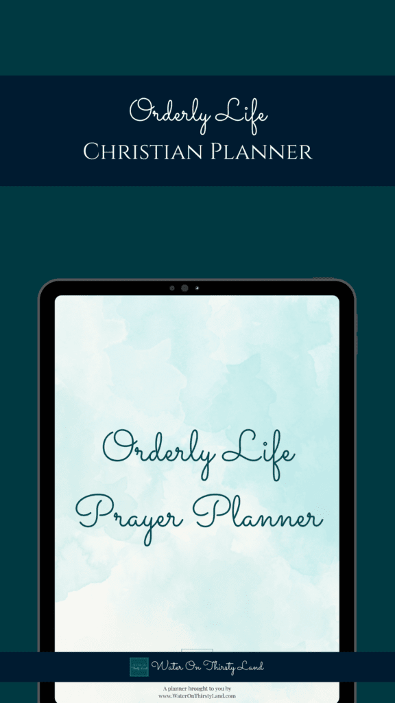 Orderly Life Christian Planner