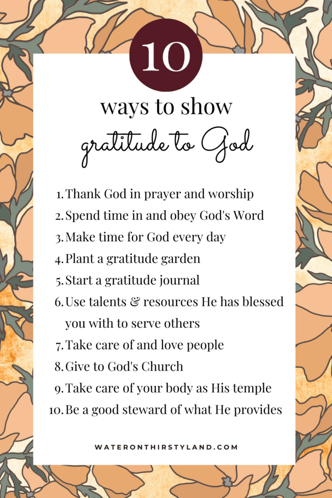 10 ways to show gratitude to God