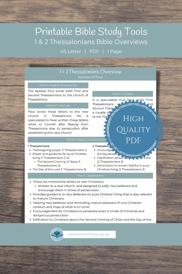 Main Themes of the Books of 1 and 2 Thessalonians | Water on Thirsty Land