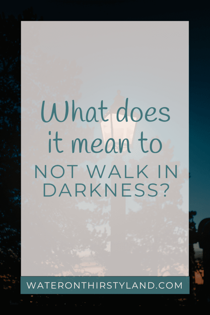 What does it mean not walk in darkness