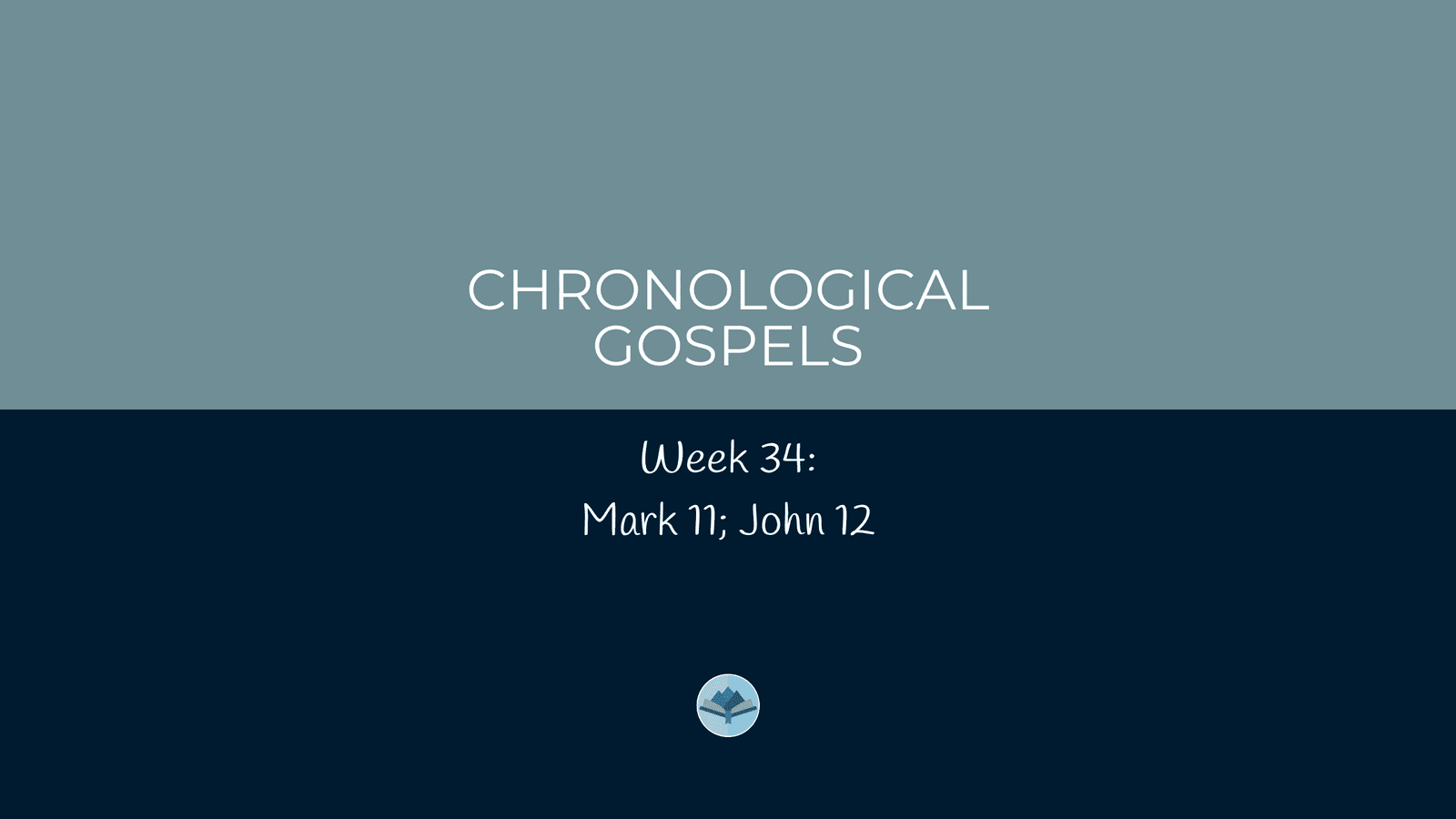 Chronological Gospels: Mark 11; John 12