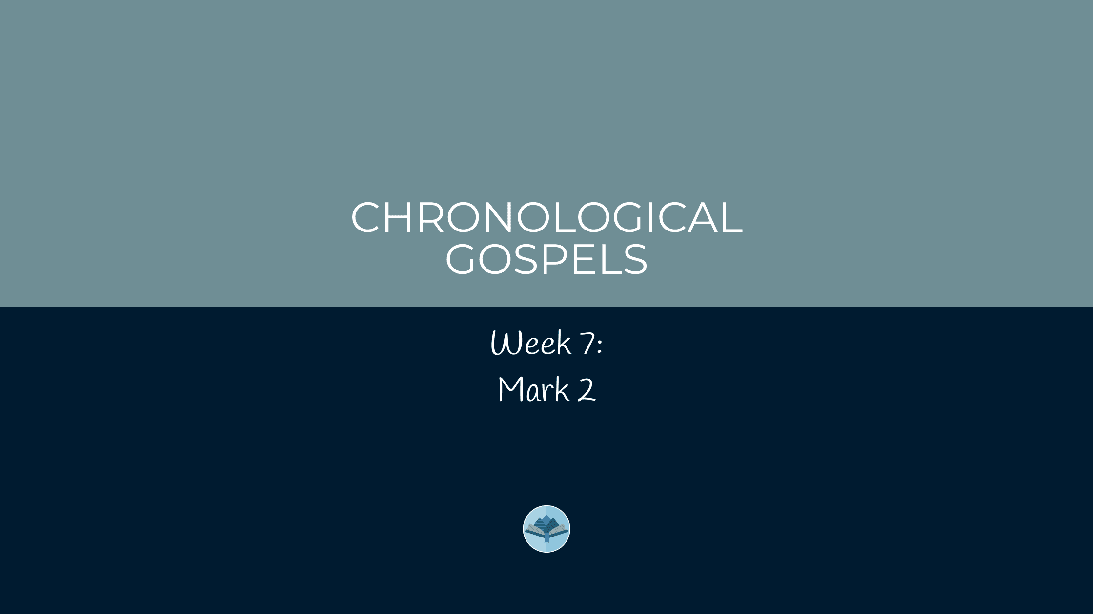 Study with Me Chronological Gospels Week 7 Mark 2