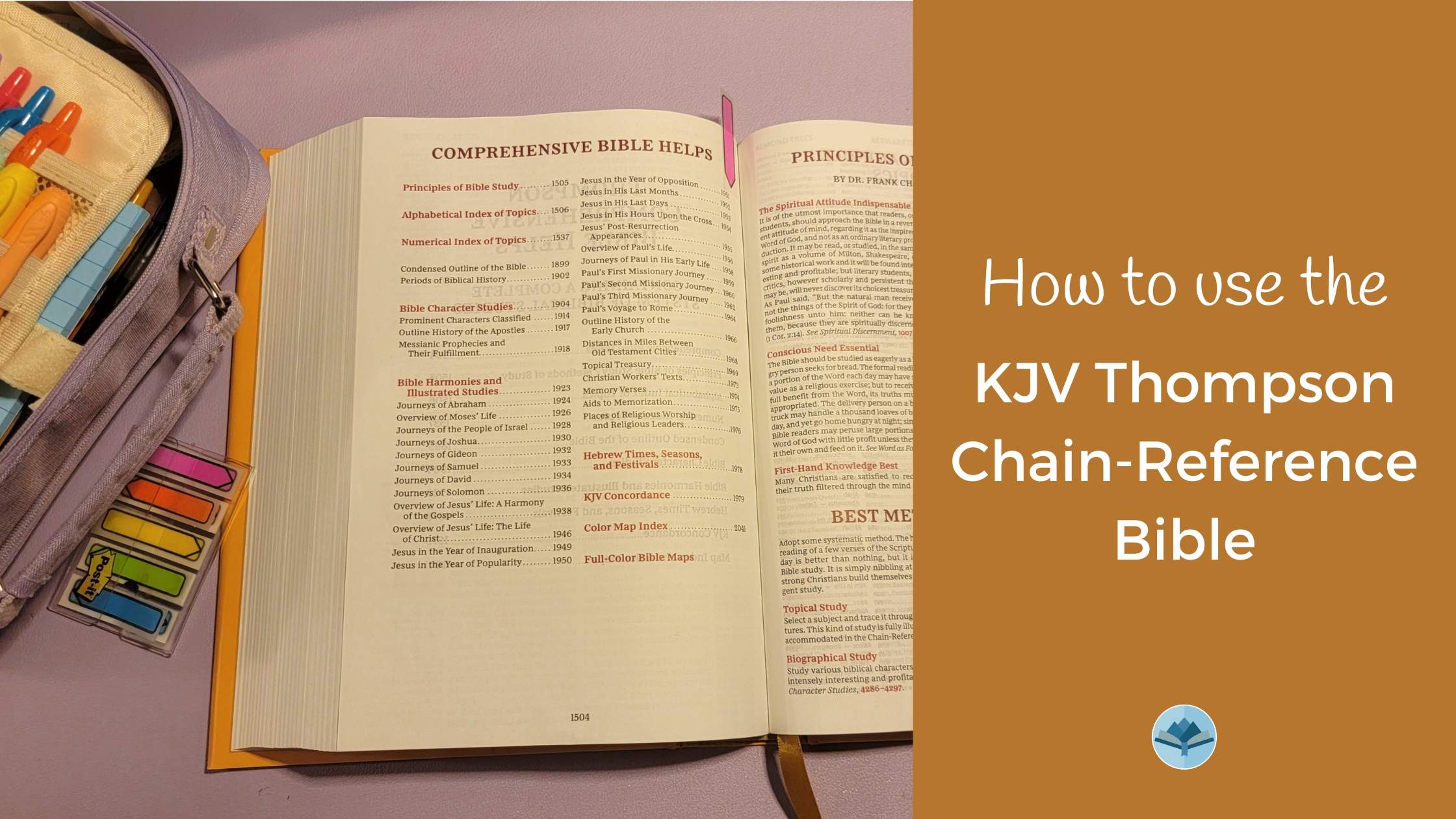 How to use the KJV Thompson Chain-Reference Bible