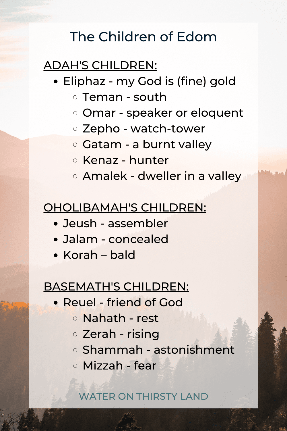 The Children of Edom