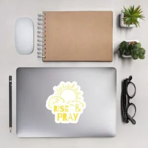 Rise & Pray Bubble-free stickers