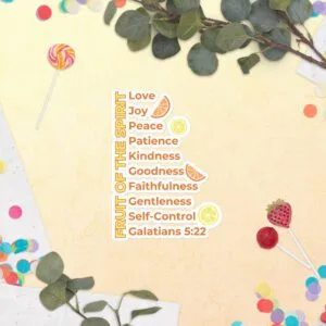 Fruit of the Spirit Galatians 5:22 Bible sticker