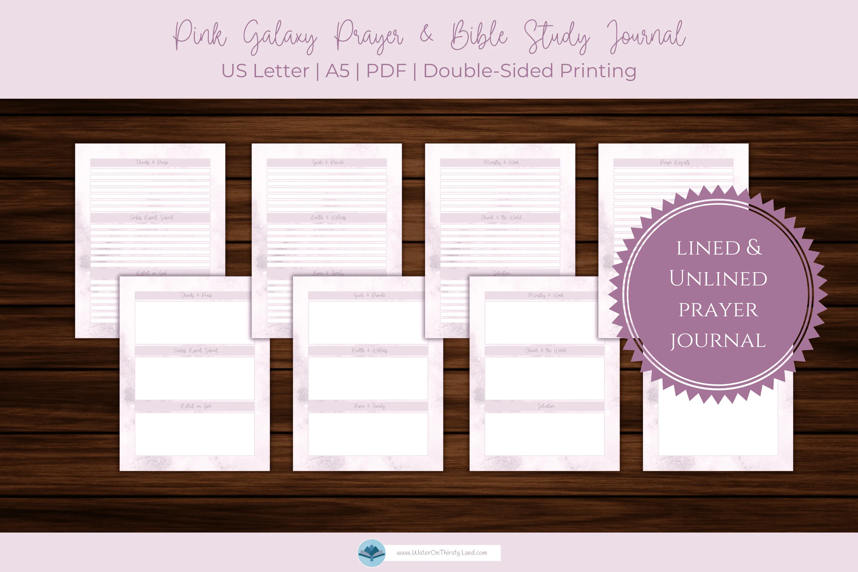 Pink Galaxy Prayer & Bible Study Journal