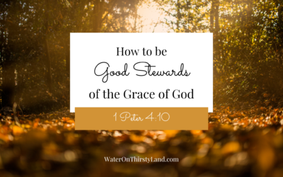 How to be good stewards of God’s grace