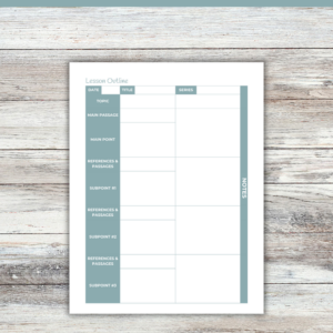 Free Lesson Outline Planner