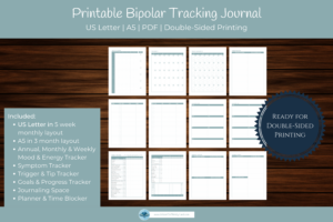 Printable Bipolar Tracking Journal