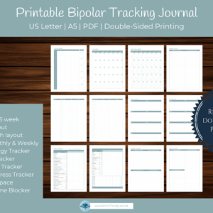 Printable Bipolar Tracking Journal